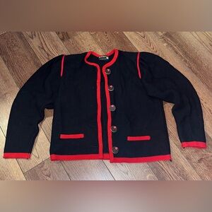 Stapf: Women’s Wool Sweater /Jacket Made in Austria No Size - Dimensions In Pics